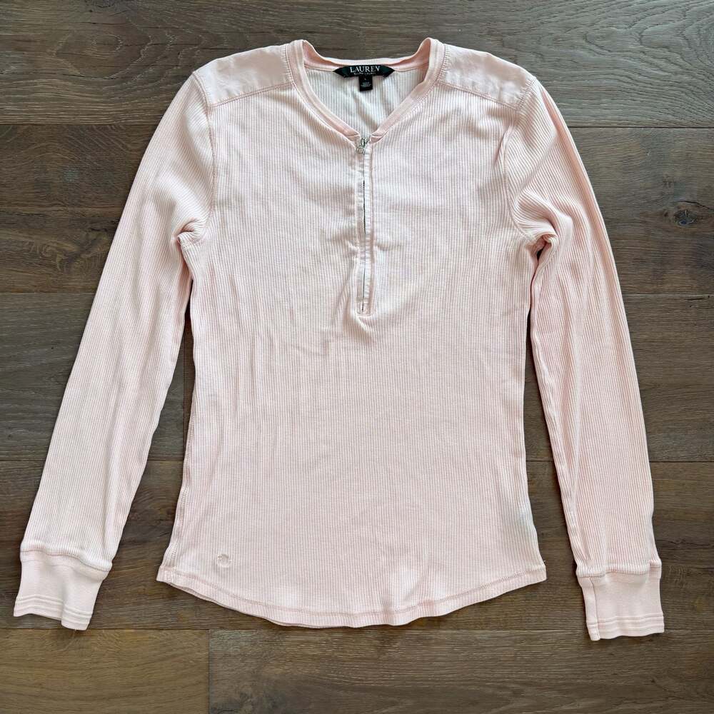 Lauren Ralph Lauren Pink Thermal Ski Long Sleeve Top Women’s Size L
